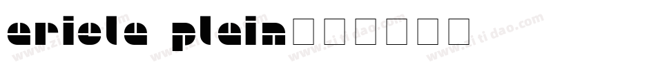 Ariela Plain字体转换